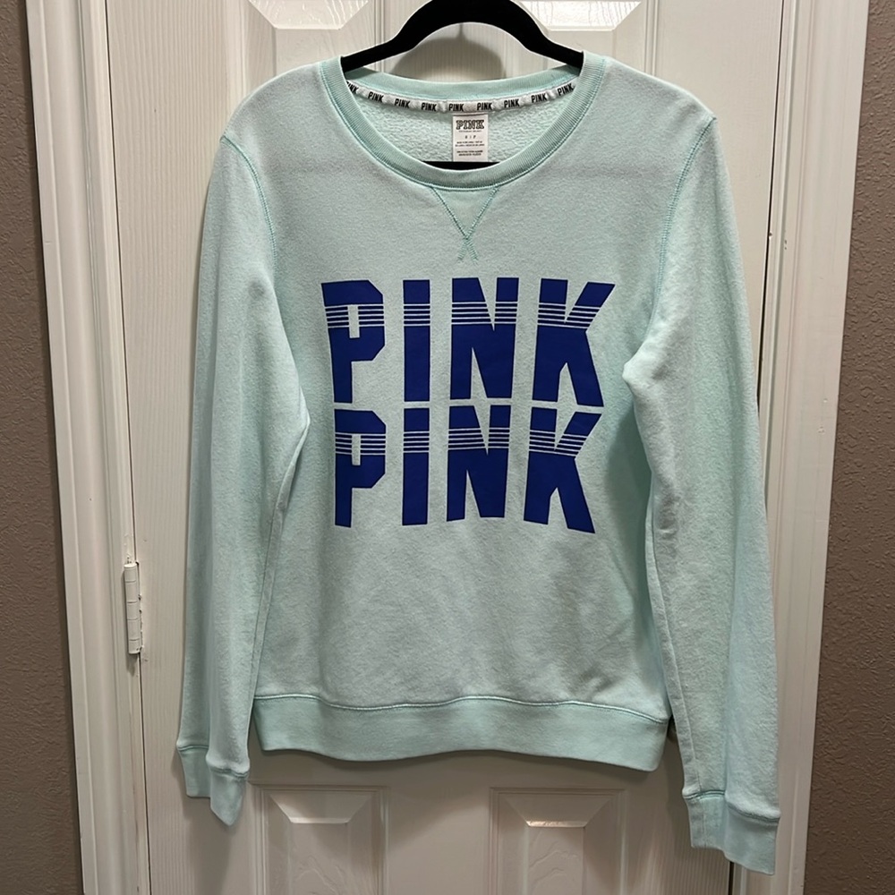 PINK Victoria’s Secret Aqua Sweatshirt Size S